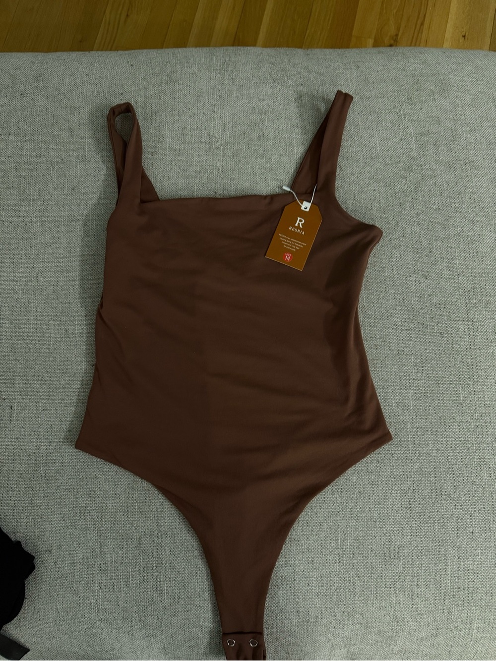 NWT REORIA Women's One Piece Bodysuit Brown M